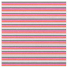 Grau, Hot Pink, Rot, Light Pink & Lavendel Streife Stoff