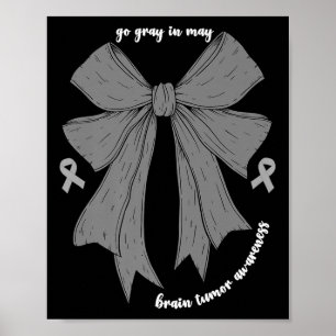 Grau im Mai Gehirntumorerkrankungsmonat Frauen G Poster