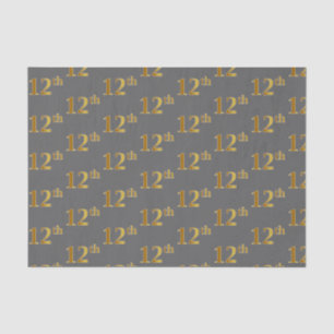 Grau, Imitate Gold 12. (Zwölfte) Event Tissue Pape Seidenpapier