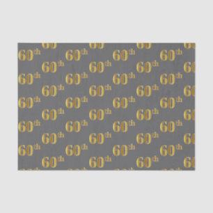 Grau, Imitats Gold 60. (60.) Event Tissue Paper Seidenpapier