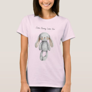 Grau Irgendein Häschen liebt dich T-Shirt