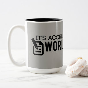 Grau ist es Zuwachs-Weltbuchhalter Zweifarbige Tasse