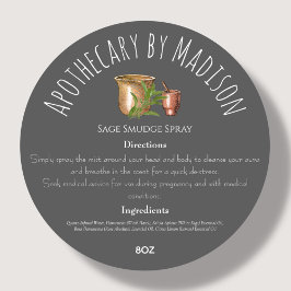 Grau | Kennzeichnung pflanzlicher Erzeugnisse Runder Aufkleber