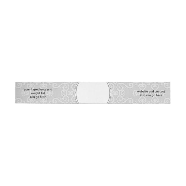 Grau-Lace-Wrap rund um das Seifenlabel (Person)