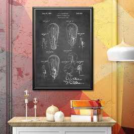 Grau | Light Bulb Patent Poster