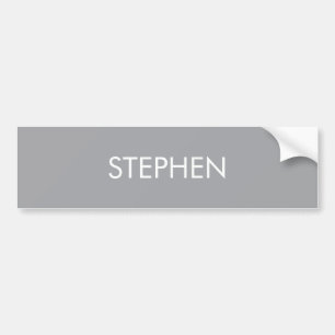Grau minimalistischer benutzerdefinierter Name Autoaufkleber