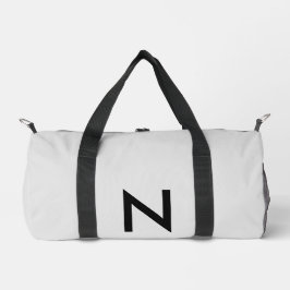 Grau Mit Monogramm Moderner Minimalistischer Chic  Bedruckter Rucksack