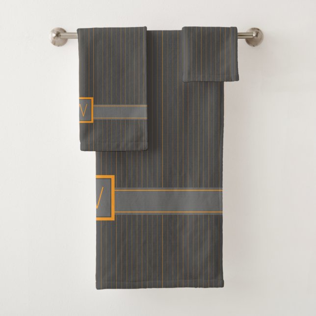 Grau mit Orange Pinstripes Set (Insitu)