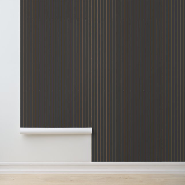 Grau mit Orange Pinstripes Tapete (Anwendung)