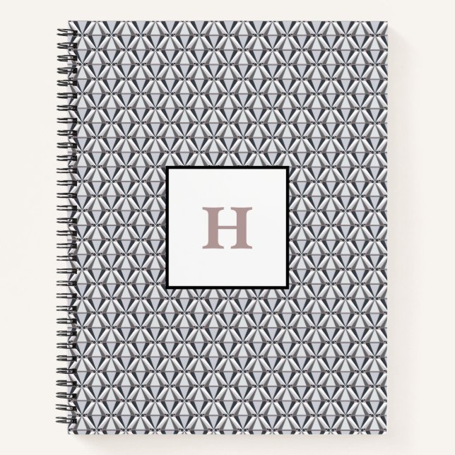 Grau mit Rosa Notizbuch (Vorderseite)