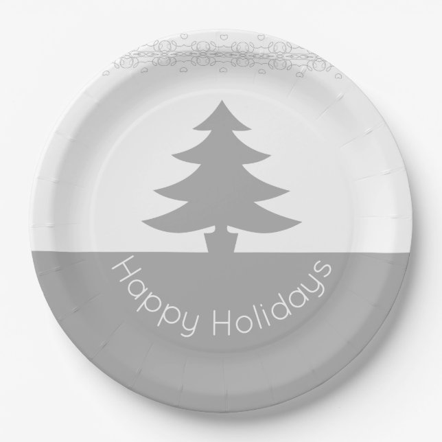 grau mit weiß pappteller (Vorderseite)