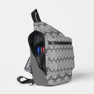 GRAU MIT WEISSER FLÄCHE SEHEN ROWS CROSSBODY BAG