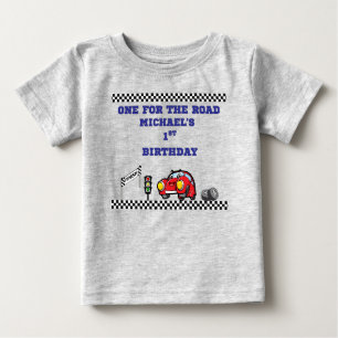 GRAU MIT ZOOM, EINS FÜR DIE STRASSE Jungen 1. Gebu Baby T-shirt