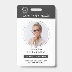 Grau   Mitarbeiter Foto ID Company Security Ausweis