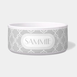 Grau  Monogramm des weißen marokkanischen Trellis Napf