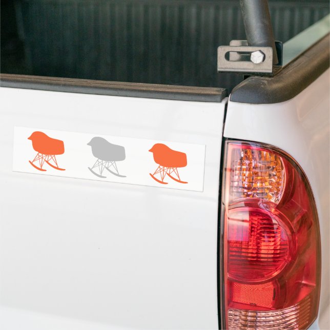 Grau-Muster Silhouette Mitte des 20. Jahrhunderts Autoaufkleber (Auf Lkw)