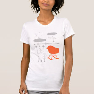 Grau-Muster Silhouette Mitte des 20. Jahrhunderts T-Shirt
