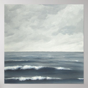 Grau Ocean Waves Fine Art Print Poster
