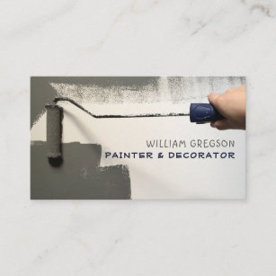 Grau-Paint-Roller, Maler und Dekorator Visitenkarte
