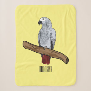 Grau-Papagei-Cartoon Sherpadecke