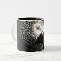 Grau-Papagei-Tasse