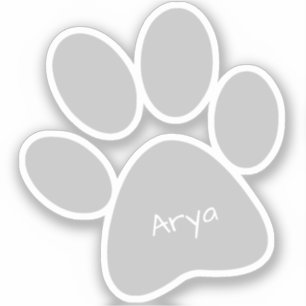 Grau-Paw-Druckdesign-Kontaktsticker Aufkleber