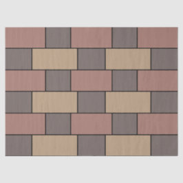 Grau Peach Pink Brick Wall Seidenpapier