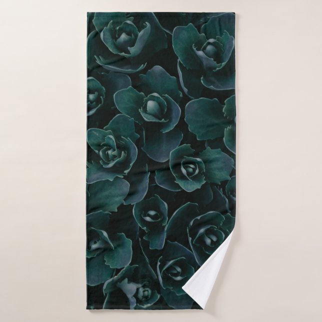 GRAU PETAL BLUME IM BLUME BADEHANDTUCH (Badehandtuch)