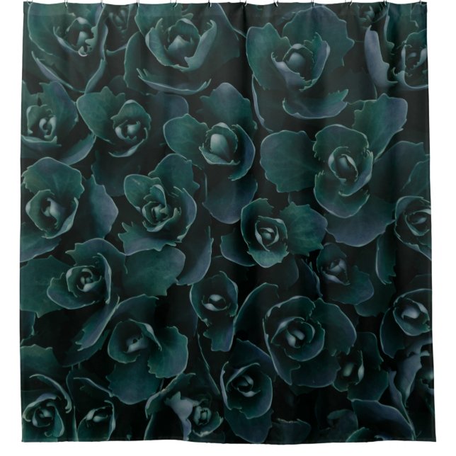 GRAU PETAL BLUME IM BLUME DUSCHVORHANG (Vorderseite)