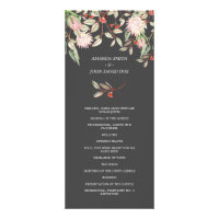 Grau-Pink-Hochzeitsprogramm für australische Blume