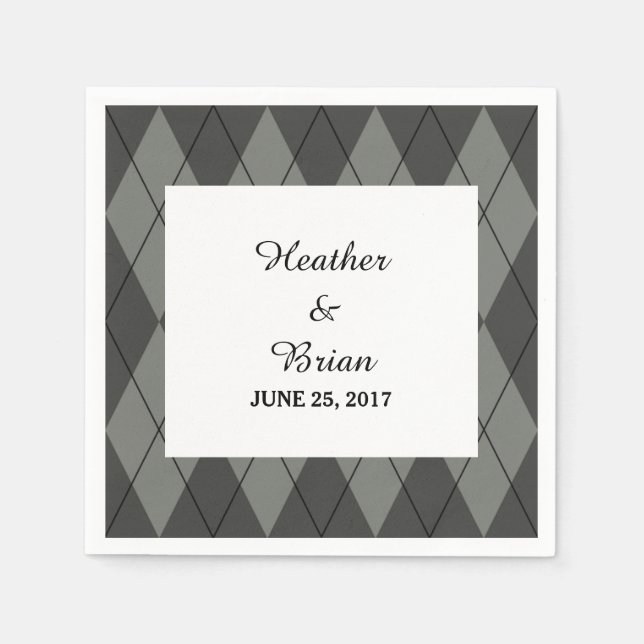 Grau Raute Paper Napkins Serviette (Vorderseite)