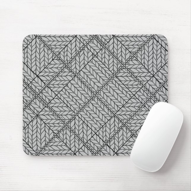 GRAU RAUTE STRICK Maus Pad Mousepad (Mit Mouse)