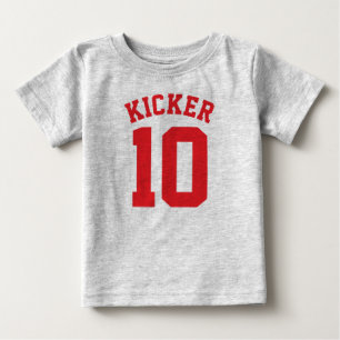Grau & Red Baby   Sports Jersey Design Baby T-shirt