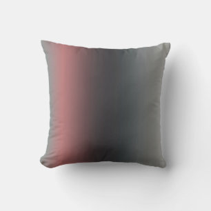 Grau, rosa, schwarzer Farbverlauf, Ombre. Kissen