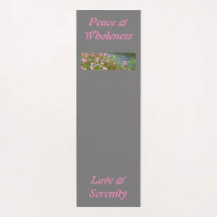 Grau, Rosa, Wasser, Blume, Ihr Text & Bild Yogamatte