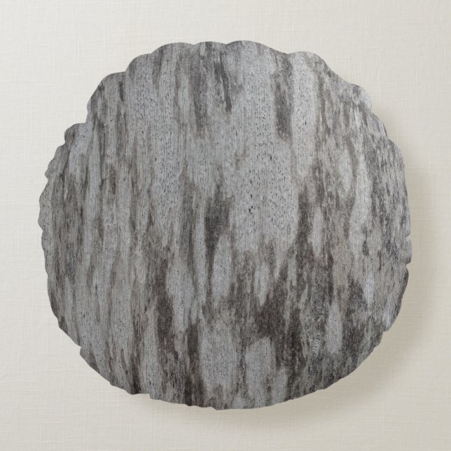Grau Rundes Kissen (Vorderseite)