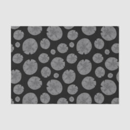 Grau Sand Dollar auf schwarzem Halloween Seidenpapier