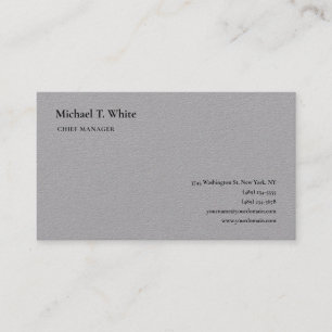 Grau Schlicht Minimalistisch Beruflich klassisch Visitenkarte