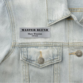 Grau-Schwarz-Berufliche Namensmarke Namensschild