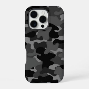 Grau Schwarz Camo iPhone 16 Pro Hülle