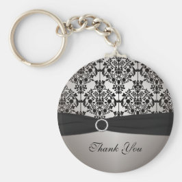 Grau-Schwarz-Damaskus-Schlüsselanhänger Schlüsselanhänger