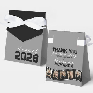 Grau & Schwarz Foto Collage Filmstrip - Gefallen B Geschenkschachtel