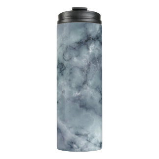 Grau Schwarz Gold Rauch Marmor Thermo-Tumbler Thermosbecher