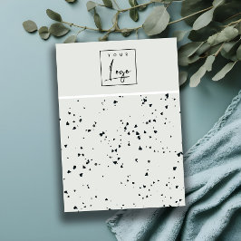 Grau Schwarz Terrazzo Textur 2 Stuhlvorhang Anzeig Visitenkarte