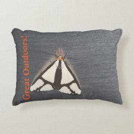 Grau schwarz und orange dekokissen