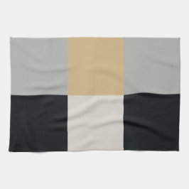 Grau, Schwarz und Tan Geschirrtuch