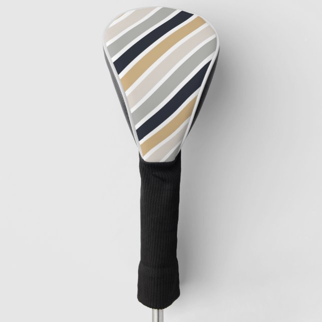 Grau, Schwarz und Tan Golf Headcover (Vorderseite)