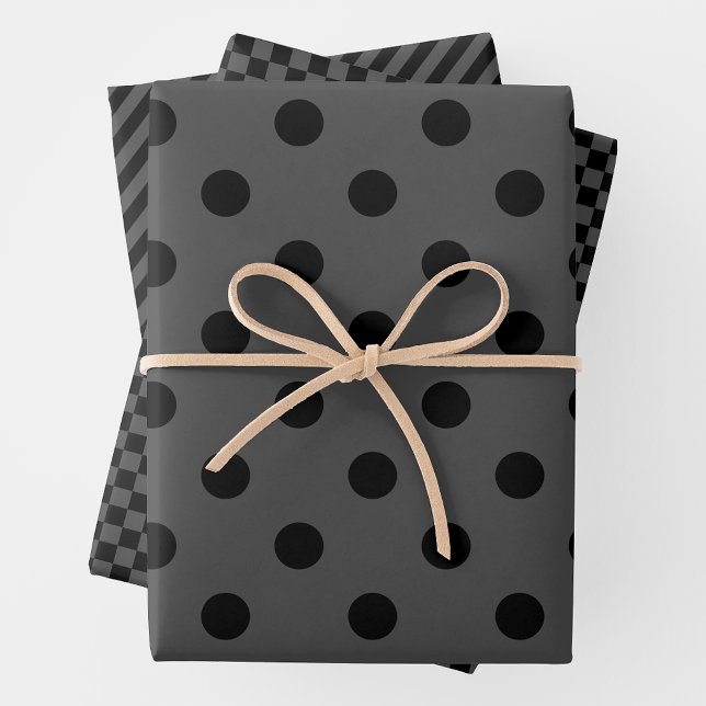 Grau & Schwarz Verpackungspapiere Geschenkpapier Set (Von Creator hochgeladen)