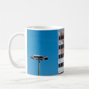 GRAU-SCHWARZE POST-LAMPE KAFFEETASSE