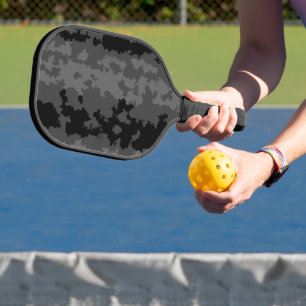 Grau Schwarzes Unregelmäßiges Abstractes Musterdes Pickleball Schläger